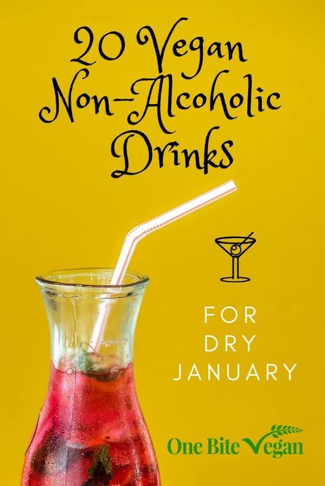 20 Vegan Non-Alcoholic Drinks for Dry January #mocktail #vegan #vegancocktail #dryjanuary Mocktails Non Alcoholic Vegan, Vegan Alcoholic Drinks, Vegan Mocktail Recipe, January Mocktail, Vegan Mocktail, Detox Life, Vegan Beverages, Vegan Cocktails, Cold Drinks Recipes