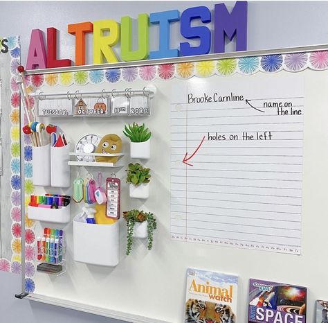 Classroom Microwave Area, Classroom Organization Ideas Elementary, Swiftie Classroom, Classroom Whiteboard Organization, Classroom Setup Elementary, Classroom Whiteboard, Elementary Classroom Themes, Classroom Organization Elementary, Simple Calendar