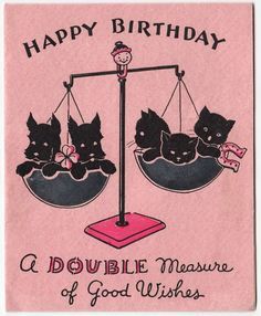 Vintage Birthday Illustration, Uncanny Images, Editing Pngs, Vintage Birthday Card, Happy Birthday Vintage, Paris Pink, Birthday Illustration, Vintage Birthday Cards, Scottish Terriers