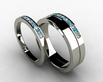 Wedding Band Men, Blue Wedding Band, Mens Rings Wedding Diamond, Dream Rings, Matching Wedding Rings, Wedding Ring Styles, Titanium Wedding Rings, Titanium Wedding Band, Custom Wedding Rings