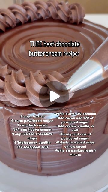 Amy Holland Droubay on Instagram: "🤎Thee one, friends. I promise.🍫

#chocolatelove #chocolatelover #chocolatelovers #buttercream #chocolatebuttercream #buttercreamcakes" Chocolate Buttercream Recipe, Beginner Baker, French Buttercream, Frosting Cake, Frosting Recipes Easy, Whipped Butter, Icing Frosting, American Coins, Fun With Food