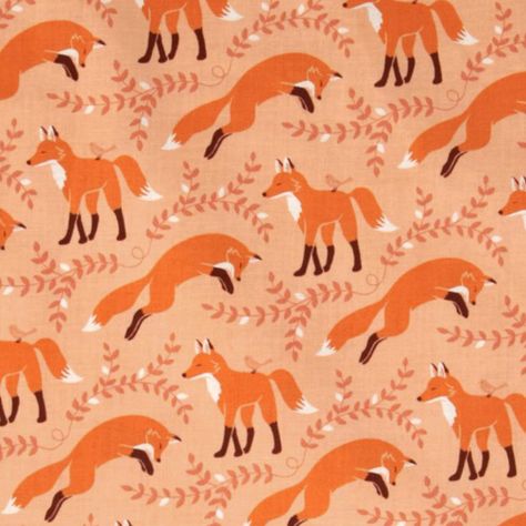 My Owl Barn: Les Amis by Patty Sloniger for Michael Miller Fabrics Fox Fabric, Coral Fabric, Michael Miller Fabric, Fox Print, Michael Miller, Discount Fabric, The Fox, Novelty Print, Repeating Patterns