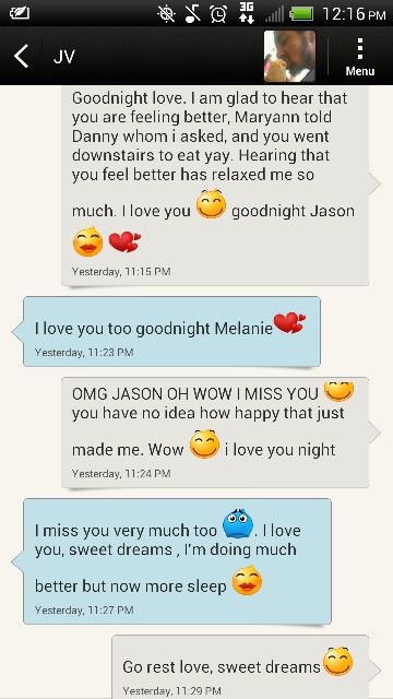 Since he's been sick and on bed rest, I send him a goodnight and goodmorning message, or an i love you message. Last night i said goodnight and when i was checking my phone right before bed, he replied! I jumped out of bed screamimg. I miss him so much and I was sooo happy he replied because I haven't talked to him and it made me happy. I love him soo much When He Is Sick, What To Text Him, Good Night I Love You, Romantic Questions, Love You Messages, Bed Rest, Miss Him, I Miss Him, Before Bed