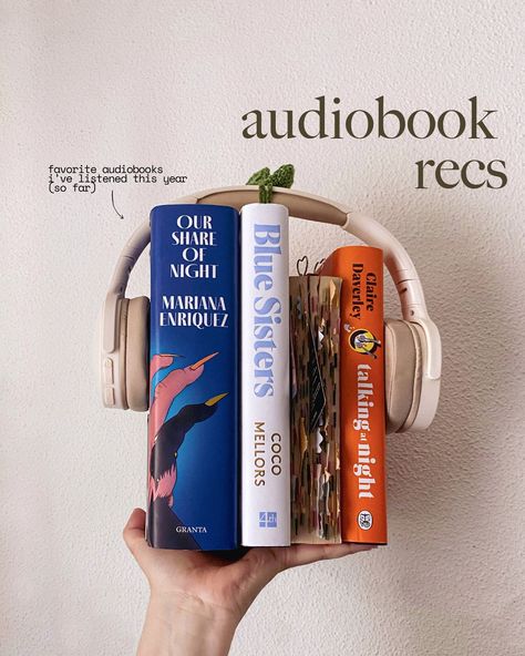 audiobook recs 🎧 throughout the year, i go through phases just like the moon. 🌙 first, there’s my ebook phase—where i refuse to touch anything that isn’t glowing. then comes the “i must feel the book in my hands” phase—only physical books will do. and finally, the “i refuse to hold anything, just let someone read it to me” phase. as i (re)enter my audiobook era, i thought it’d be fun to recommend some of the best audios i’ve listened to this year. 💌 heads up: the editing may have gotten out... Best Audio Books 2023, Audio Book Recommendations, Road Trip Audio Books For Adults, Audiobook Recording, Audiobook Bookstagram, Best Audiobooks, Chappell Roan, World Of Books, Heads Up