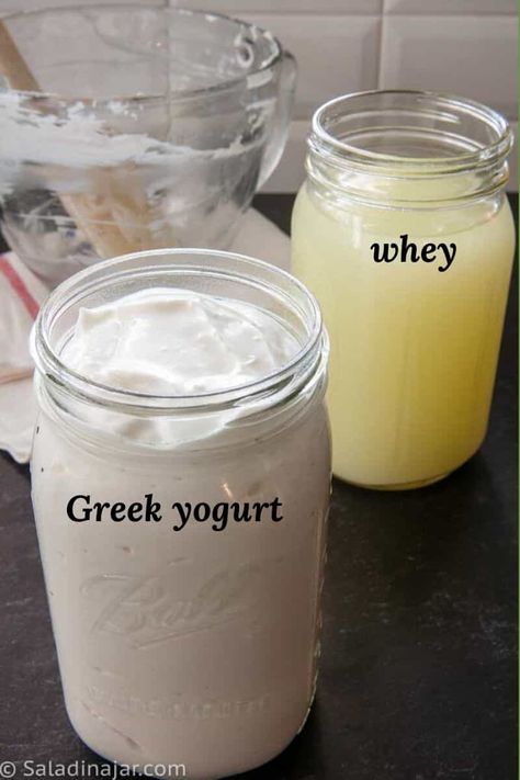 Recipes Using Whey From Yogurt, Yogurt Cheese Recipes, Whey Recipes Liquid, Yogurt Whey Recipes, Whey From Yogurt, Make Greek Yogurt At Home, Artisan Recipes, Uses For Whey, Probiotic Recipes