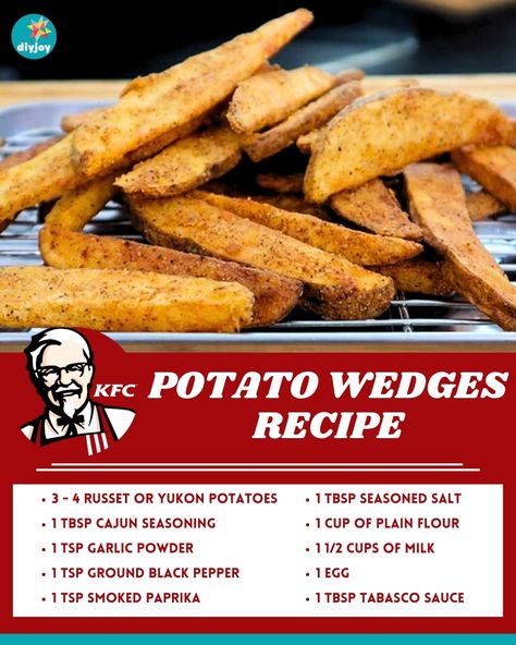 Kfc Potato Wedges Recipe, Kfc Potato Wedges, Lemon Icebox Pie, Bacon Cheeseburger Casserole, Yukon Potatoes, Potato Wedges Recipe, Wedges Recipe, Icebox Pie, Food Fair