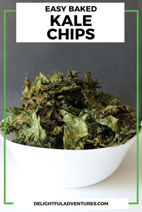 Healthy Kale Chips, Kale Chips Recipe Baked, Roasted Kale Chips, Baked Kale Chips, Homemade Kale Chips, Kale Chips Baked, Kale Chip Recipes, Baked Kale, Vegan Snack Recipes