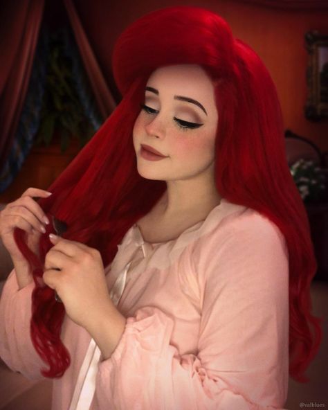 Ariel Cosplay Makeup, Ariel Cosplay Mermaid, Ariel The Little Mermaid Makeup, Ariel Makeup Halloween, Little Mermaid Makeup Looks, Little Mermaid Makeup Ariel, Princess Ariel Makeup, Ariel Makeup Look, Ariel Hairstyle