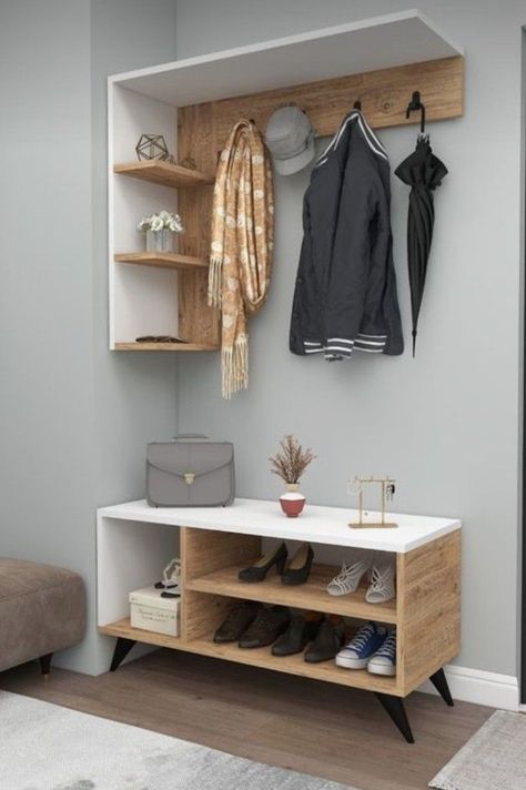 Wardrobe Shoe Rack, Hallway Shoe Storage, Space Saving Furniture Bedroom, Hallway Coat Rack, Coat Rack Shelf, Bookcase Wall, Bedroom False Ceiling Design, Modern Hallway, Living Room Tv Stand