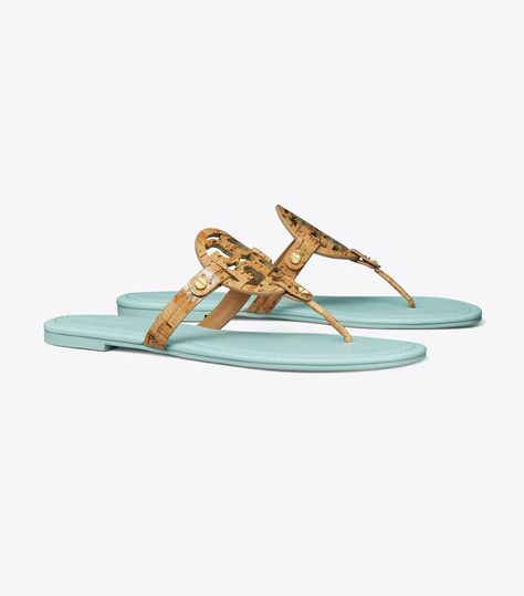 Miller Patent Cork Sandal: Women's Designer Sandals | Tory Burch Designer Sandals Flat, Flat Platform Sandals, Tori Burch, Ella Tote, Soft Sandals, Miller Sandal, Cork Sandals, Sandals Flat, Tory Burch Miller