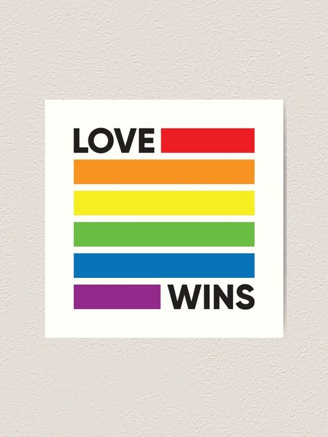 "Rainbow Flag Love Wins - LGBT Pride" Art Print by LGBTIQ | Redbubble Pride Month Art Ideas, Lgbtq Posters Design, Pride Pattern, Pride Illustration Art, Love Wins, Lgbt Art Ideas, Pride Posters Ideas, Pride Posters, Pride Art Ideas