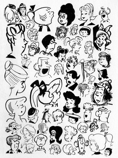 Cartoon Drawing Tutorial, Cartoon Style Drawing, Art Sketches Pencil, Cartoon Sketches, 캐릭터 드로잉, Retro Cartoons, Cartoon Faces, Cartoon Drawing, Old Cartoons