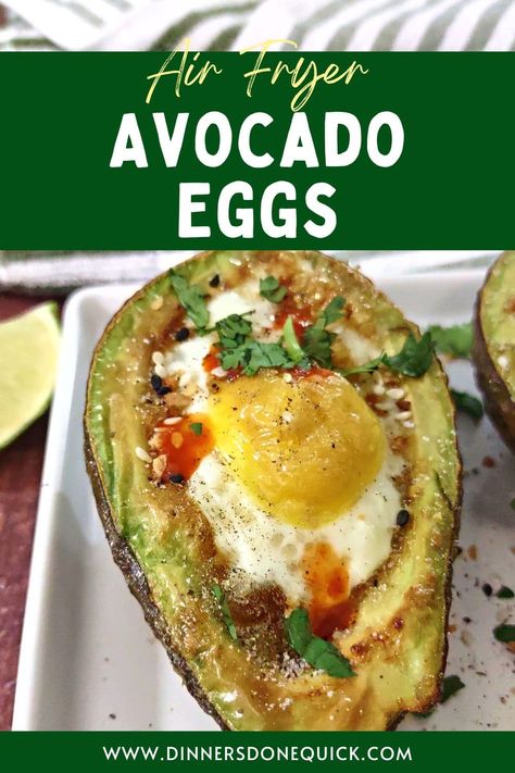 Egg In Avocado Air Fryer, Avocado With Egg Inside, Avocado Egg Air Fryer, Turkey Air Fryer, Air Fried Avocado, Egg Air Fryer, Avocado Egg Breakfast, Avocado Egg Recipes, Avocado Egg Bake