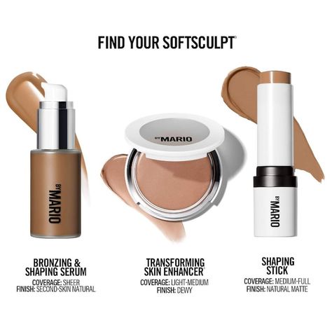 Softsculpt® Multi-Use Bronzing & Shaping Serum - MAKEUP BY MARIO | Sephora Cream Contour, Medium Skin Tone, Shop Makeup, Skin Serum, Wishing Well, Bronzer, Natural Skin, Makeup Routine, Skin Tones