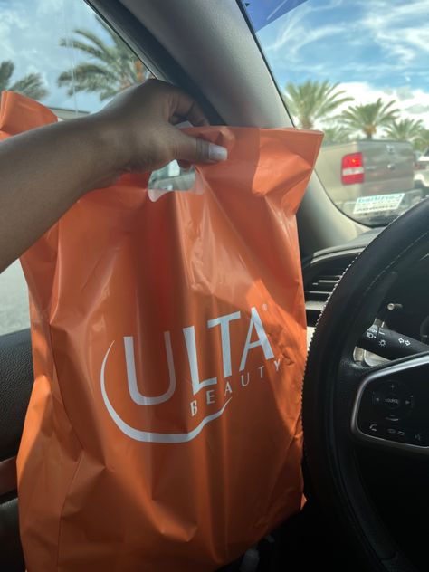 Ulta Shopping Bag, Ulta Bag Aesthetic, Ulta Shopping Aesthetic, Ulta Aesthetic Store, Ulta Store Aesthetic, Orange Girly Aesthetic, Ulta Beauty Aesthetic, Target Aesthetic Photos, Target Shopping Aesthetic