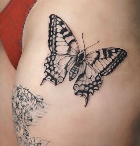 Swallowtail butterfly #tattoos #tattoo #simpletattoos Butterfly Tattoo Swallowtail, Yellow Swallowtail Butterfly Tattoo, Tiger Swallowtail Butterfly Tattoo, Swallow Tail Butterfly Tattoo, Swallowtail Tattoo, Different Butterfly Tattoo, Swallowtail Butterfly Tattoo, Pretty Butterfly Tattoo, Fineline Butterfly Tattoo