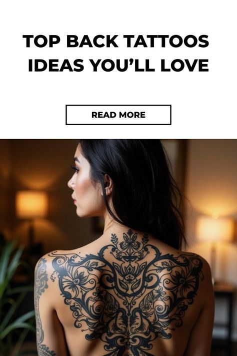 Top Back Tattoos Ideas You’ll Love Women Back Piece Tattoo, Edgy Back Tattoos, Full Back Tattoo Women Japanese, Back Tattoo Big, Back Tattoos Ideas, Back Tattoo Women Upper, Best Back Tattoos, Feminine Back Tattoos, Unique Wrist Tattoos