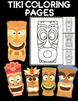 Are you having a Luau? Or maybe just looking for something for your students to have fun and express their creativity?This set of 10 Tiki Art coloring pages can help!There are 10 different designs your students can color and cut. Use them to create their own Tiki Coloring book, or cut them out and display on the bulletin board.  Add them to the indoor recess activity table or have them available to use for independent work time.  The choice is yours, but your kids will love them no matter what y Tiki Crafts For Kids, Tiki Coloring Pages, Stitch Bday, Indoor Recess Activities, Recess Activities, Kids Church Activities, Survivor Party, Art Coloring Pages, Hawaiian Crafts