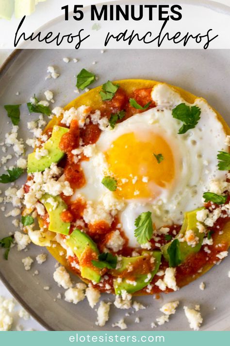 Breakfast Tostada Huevos Rancheros, Eggs Salsa Breakfast, Huevos Rancheros Tostadas, Baked Huevos Rancheros, Easy Huevos Rancheros Breakfast, Eggs Mexican Style, Egg Rancheros Mexican Breakfast, Ranchero Eggs Mexican Breakfast, Huevos Rancheros Recipe Mexican