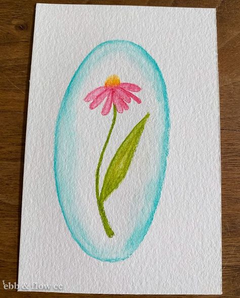 Cool Simple Watercolor Paintings, Cute Colored Pencil Drawings Easy, Water Color Pencil Easy, Watercolour Pencil Art Simple, Watercolor Pencil Drawings Easy, Colored Pencil Art Beginner, Drawings With Colored Pencils Easy, Waterpencil Art Easy, Drawings With Watercolor Pencils