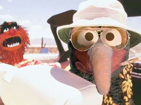 Fear & loathing Muppet style Gonzo Journalism, Hunter S Thompson, Fraggle Rock, Fear And Loathing, The Muppet Show, The Muppets, Jim Henson, Our Lady, Sesame Street