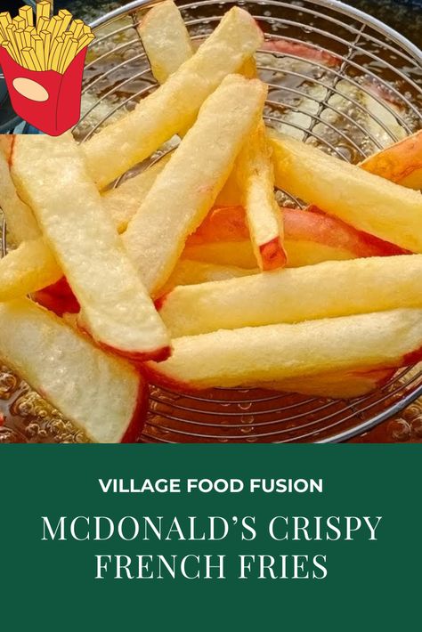 McDonald’s Crispy French Fries Recipe | KFC Style French Fries at Home French Fries At Home, Fries At Home, Village Food, French Fries Recipe, Crispy French Fries, Homemade French Fries, Food Fusion, Fries Recipe, French Fries