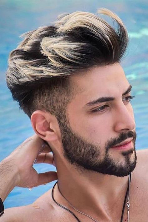 Many customers always ask that if they could wear a toupee while swimming, yes you could, our toupee is durable and you could take if off and wash it every 2 weeks. #toupee #wigs #hairsystem #toupeec Mens Balayage, Men Blonde Highlights, Men Fade Haircut Short, Men Blonde Hair, Blonde Highlights On Dark Hair, Hair Replacement Systems, Mens Hair Colour, Mens Hairstyles Thick Hair, Blonde Hairstyles