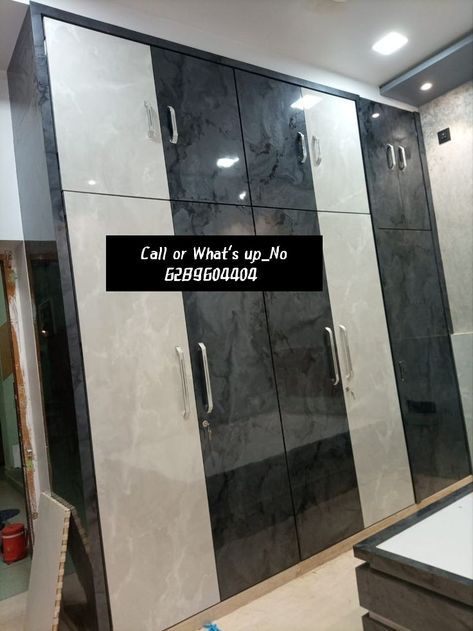 STAR🌟FURNITURE (Customized & Manufacturing Company) More information call or What's up_No 6289604404. Cupboard Mica Combination, Closet Ideas For Bedroom, Modern Wardrobe Designs, Cupboards Design, Sliding Wardrobe Designs, Tv Cabinet Design Modern, Wardrobe Colour, Wardrobe Laminate Design, Pooja Door Design