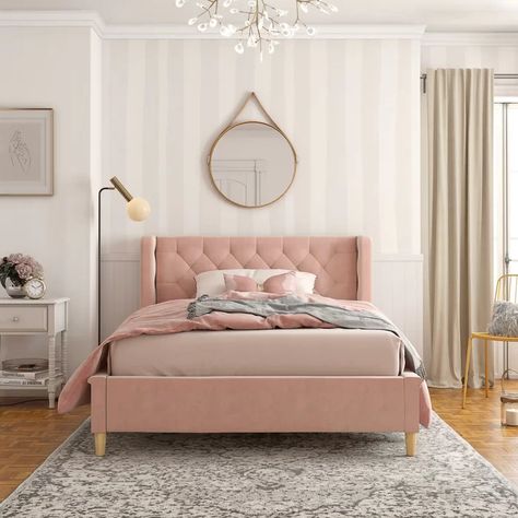 Little Seeds Monarch Hill Ambrosia Full Platform Bed & Reviews | Wayfair.ca Upholstered Bed Bedroom, Idea Bilik Tidur, Full Size Upholstered Bed, Twin Daybed With Trundle, Hiasan Bilik Tidur, Full Platform Bed, Upholstered Panel Bed, Daybed With Trundle, Upholstered Bed Frame