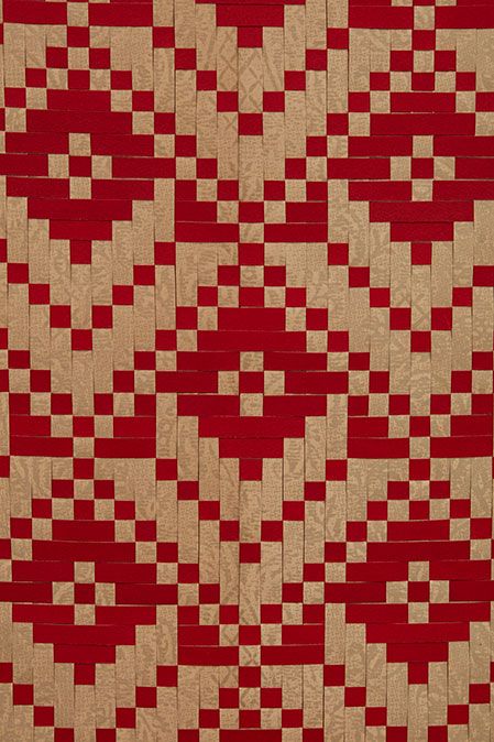 FHE Galleries Featured Artists | Alexis Neal | Maori Weaving Traditional Weaving Pattern, Off Loom Weaving Design, Maori Weaving Patterns, Weaving Patterns Paper, Paper Weaving Patterns Design, Filipino Weaving, Twill Weave Pattern, Maori Weaving, Weaving Patterns Design