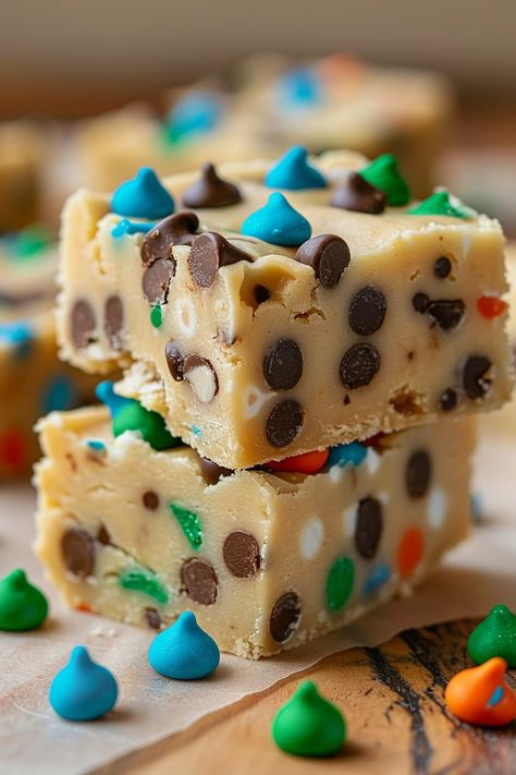 If you’re craving a sweet treat that’s both indulgent and easy to make, these No-Bake Cookie Dough Bars are just what you need! Made with edible cookie dough and a chocolatey layer on top, these bars are a perfect way to satisfy your cookie cravings without turning on the oven. What makes these bars so special is the rich flavor of the cookie dough combined with the sweet chocolate topping. These No-Bake Cookie Dough Bars are perfect for parties, potlucks, or simply as a delicious dessert to ... Cookie Dough Board, No Bake Cookie Dough Cheesecake Bars, Cookie Dough No Bake, No Bake Recipes For Kids, Cookie Dough Flavors, Easy Cookie Dough, Cookie Dough Ingredients, Cookie Dough Cheesecake, No Bake Cookie Dough