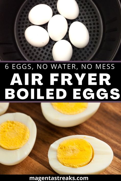 Air Fryer Boiled Eggs, Eggs In Air Fryer, Eggs In The Air Fryer, Air Fryer Hard Boiled Eggs, Making Hard Boiled Eggs, Air Fryer Cooking Times, Cooks Air Fryer, Air Fried Food, Air Fryer Oven Recipes