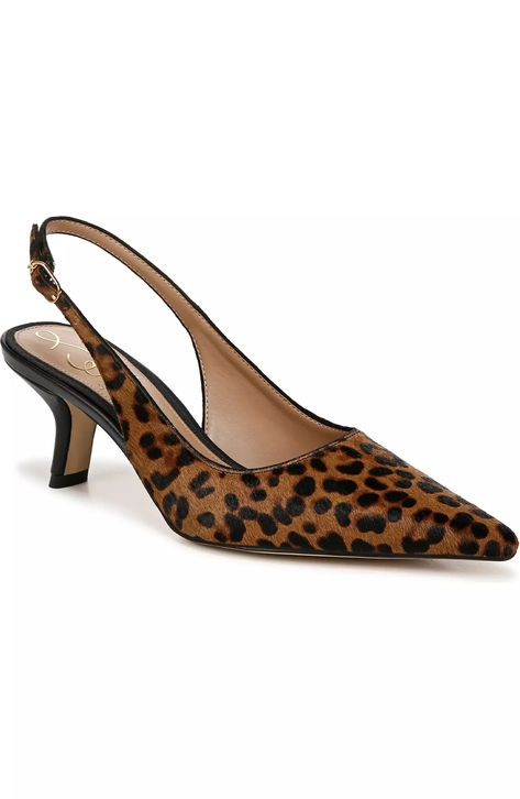 Bianka Slingback Pump (Women) | Nordstrom Dress With Flats, Leopard Print Outfits, Leopard Print Bag, Leopard Bag, Print Trends, Fashion People, Prove It, Slingback Pump, Sandals Summer