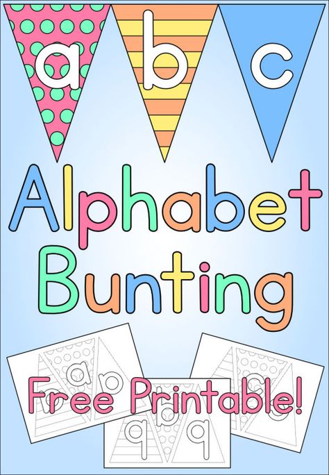 Alphabet Bunting - Free Printable - Kids Crafts - Learning Letters Bunting Template Printable Free, Esl Crafts, Alphabet Bunting, Bunting Ideas, Bunting Template, Free Printable Banner Letters, Preschool Room, Printable Banner Letters, Learning Board