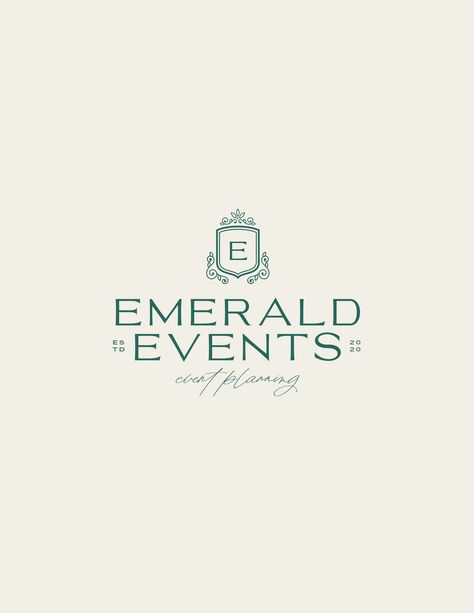 Elegant & Timeless Event Planning Logo & Branding Event Center Logo Design, Event Planning Logo Design, Events Planning Logo, Event Styling Logo, Rental Company Logo, Events Logo Design Ideas, Event Rental Logo, Event Space Logo, Event Business Logo