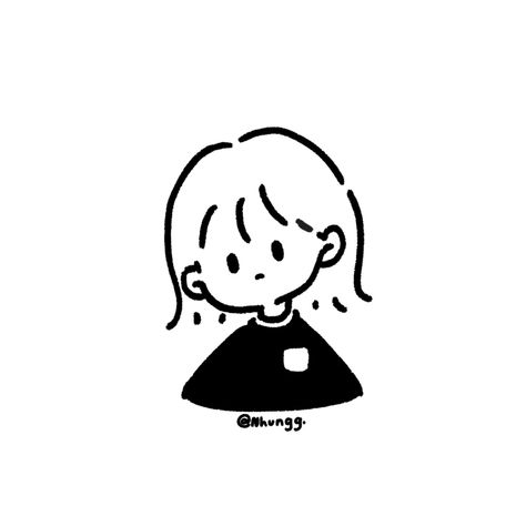 Doodle Characters, Hand Doodles, Cute Mushroom, Simple Line Drawings, Dark Art Drawings, Chibi Drawings, Cute Doodle Art, Korean Art