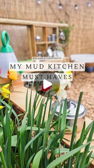 Jess Townsend on Instagram: "MY MUD KITCHEN MUST HAVES// 🌻☀️🍄 (SMALL TICKET ITEMS) I always get asked about our Mud Kitchen and what items we have in there! Well, here is a quick reel of the things we absolutely love and use all the time, whether I do a theme or not. I'll link all items in stories after this reel is posted.   Look out for next week where I'll be sharing our favourite big ticket items for our Mud Kitchen PLUS a tour of our Mud Kitchen Area.   Let me know what your mud kitche must have and if you enjoyed this reel. Don't forget to tag a friend who needs some outdoor play inspiration. You can also save this reel for future reference.   Don't follow along? Make sure you click follow for lots of Mud Kitchen play ideas and activities.   #mudkitchens #mudkitchenideas #mudkitche Mud Kitchen Play Area, Playhouse Mud Kitchen, Mud Kitchen Must Haves, Playhouse With Mud Kitchen, Mud Kitchen Decor, Mud Kitchen Measurements, Autumn Mud Kitchen Ideas, Mud Kitchen Supplies, Mud Kitchen Set Up