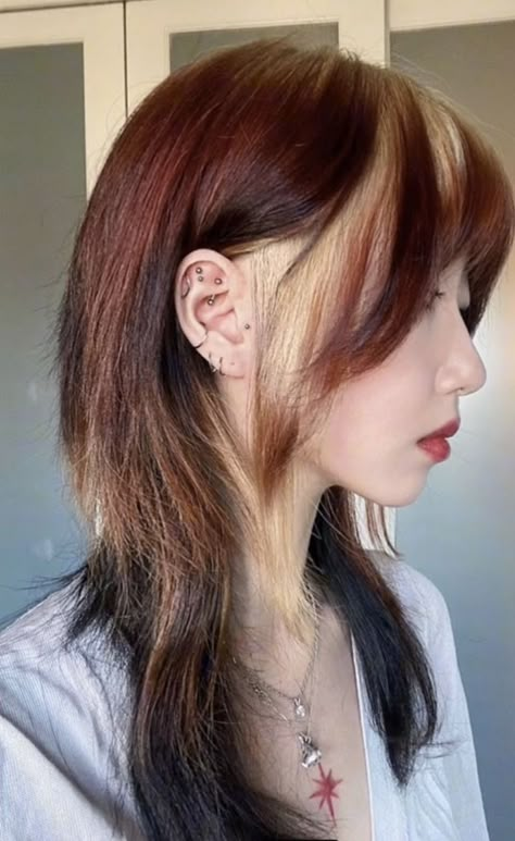 Calico Hair Color, Calico Hair, Hair Rainbow, Hair Dye Tips, Trippy Tapestry, Doo Doo, Hair Inspiration Long, Hair Color Streaks, Dyed Hair Inspiration