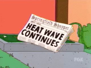 Heat Wave Continues GIF - Heat Heatwave Melting GIFs - hot weather Rebecca Mock, Summer Heights High, Hot Weather Humor, Matt Groening, Awesome Art, Gardening For Beginners, Summer Heat, Pin Board, The Simpsons