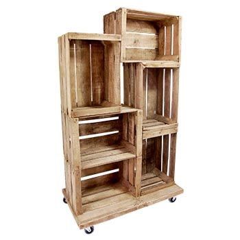 Apple Crate Shelves, Vendor Displays, Jewerly Displays, Apple Crates, Garden Shelves, Crate Shelves, Craft Booth Displays, Craft Stalls, Boutique Display