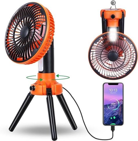 Amazon.com: TDLOL Camping Fan Battery Operated Fan with LED Lantern, 270°Oscillating Portable Fan Battery Powered Fan Rechargeable Camping Fan, Personal Desk Fan Tent Fan Outdoor Fan with Hanging Hook : Sports & Outdoors Battery Fan, Tent Fan, Kids Routine Chart, Kids Routine, Camping Fan, Portable Fans, Routine Chart, Outdoor Fan, Led Lantern