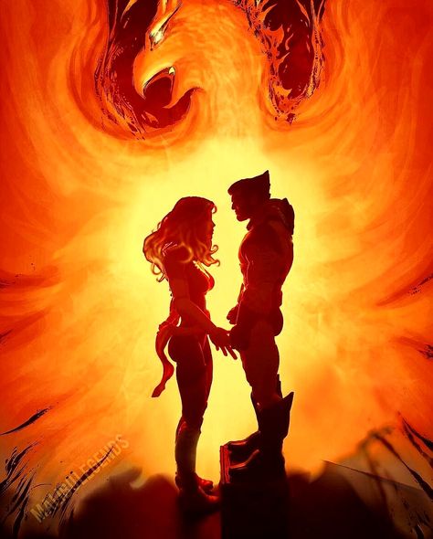 Jean Grey & Wolverine Logan And Jean Grey, Wolverine X Jean Grey, Jean Grey X Wolverine, Jean Grey And Wolverine, Super Hero Couples, X Men Phoenix Jean Grey, Xmen Phoenix Jean Grey, Wolverine And Jean, Wolverine And Jean Grey