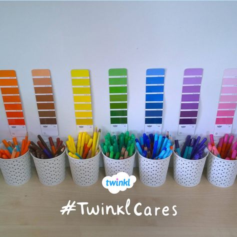 Classe D'art, Colour Display, Eyfs Classroom, Early Years Classroom, Classroom Layout, Paint Sample, Classroom Organisation, Home Simple, New Classroom