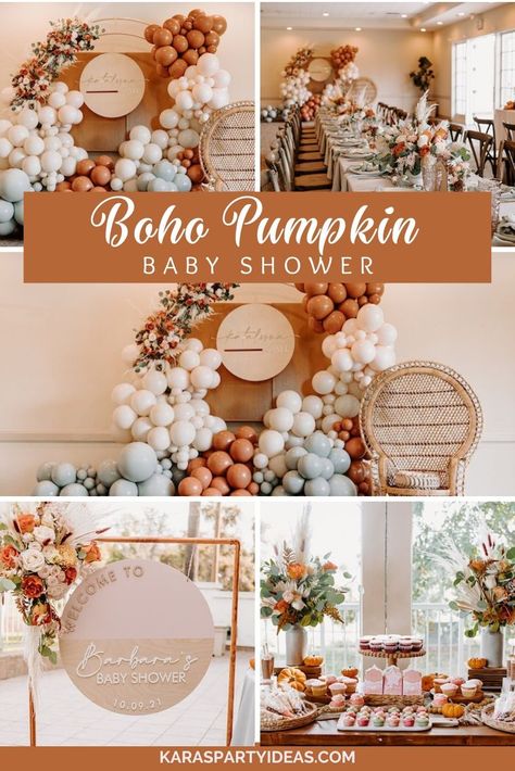 Shower Bundles, Fall Mantel Decorating Ideas, Pumpkin Theme Baby Shower, Lil Pumpkin Baby Shower, Fall Baby Shower Themes, Mantel Decorating Ideas, Boho Pumpkin, October Baby Showers, Mantel Decorating