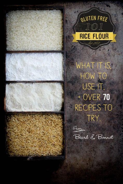 Gluten Free Flours, Rice Flour Recipes, Gluten Free Info, Pan Sin Gluten, Gluten Free Living, Flour Recipes, Foods With Gluten, Gluten Free Cooking, Gluten Free Flour