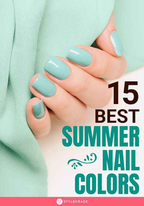 Opi Nail Polish Colors, Best Summer Nail Color, Nail Summer, Nail Polish Colors Summer, Summer Nail Colors, Essie Nail Colors, Summer Nail Polish, Plain Nails, Bright Summer Nails