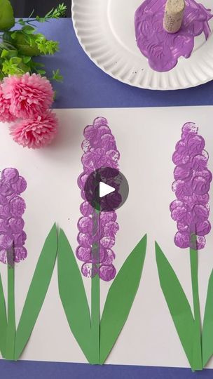 10K views · 464 reactions | 🪻Cork Painted Hyacinth🪻. Follow @happytoddlerplaytime for more easy activity and craft ideas for kids. And did you know we’re not just for toddlers!!!  Visit happytoddlerplaytime.com for details on this idea and more ways to keep kids 0-12 years old off screens, busy learning and having fun.  Use link in bio to get free flower themed printable worksheets. 🌸🌺🌹🌼🪻🌷🌻 | Mandisa Watts | Mike Block · Waltz of the Flowers Math Activities For Toddlers, Table Activities For Toddlers, Waltz Of The Flowers, Spring Preschool, Craft Ideas For Kids, Magic Garden, Busy Bees, Easy Activities, 10k Views