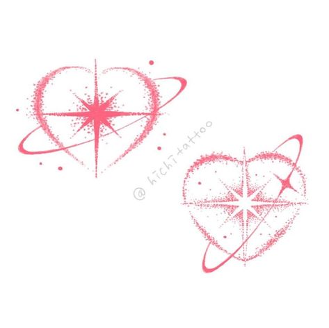 Pink Flower Tattoos, Small Star Tattoos, Basic Tattoos, Hand Doodles, Cute Little Tattoos, Heart Tattoo Designs, Heart Drawing, Matching Tattoo, Discreet Tattoos