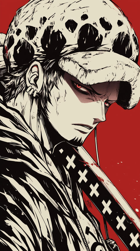 Trafalgar Law wallpaper red and khaaqi Joker Anime Art, One Piece 8k Wallpaper, Law From One Piece, Anime Wallpaper For Iphone, Law Wallpaper, One Piece Law, Trafalgar D Law, Haunted House Drawing, Trafalgar Law Wallpapers