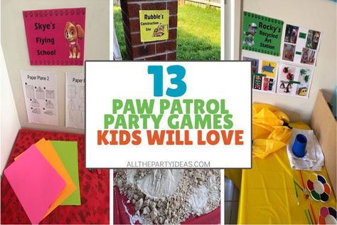 Paw Patrol Party Games, Skye Birthday Party, Paw Print Crafts, Paw Patrol Games, Paw Patrol Skye Birthday, Paw Patrol Party Supplies, Toddler Party Games, Diy Party Games, Set Up Ideas